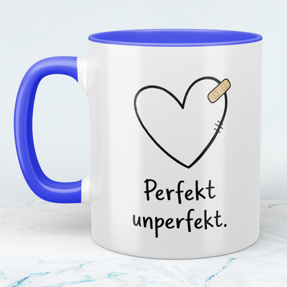 Lustige Bürotasse mit Spruch „Perfekt – unperfekt“ | Geschenk für Kollegen & Arbeit