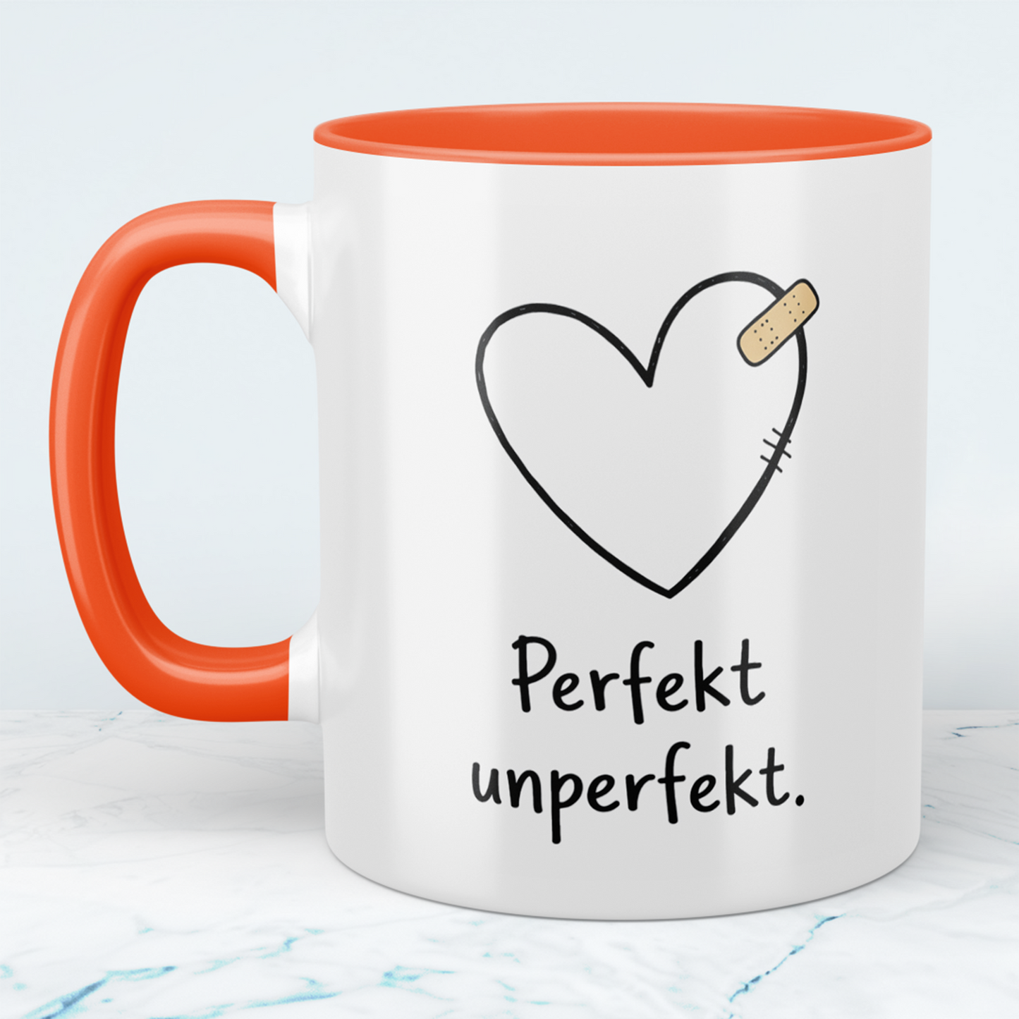 Lustige Bürotasse mit Spruch „Perfekt – unperfekt“ | Geschenk für Kollegen & Arbeit