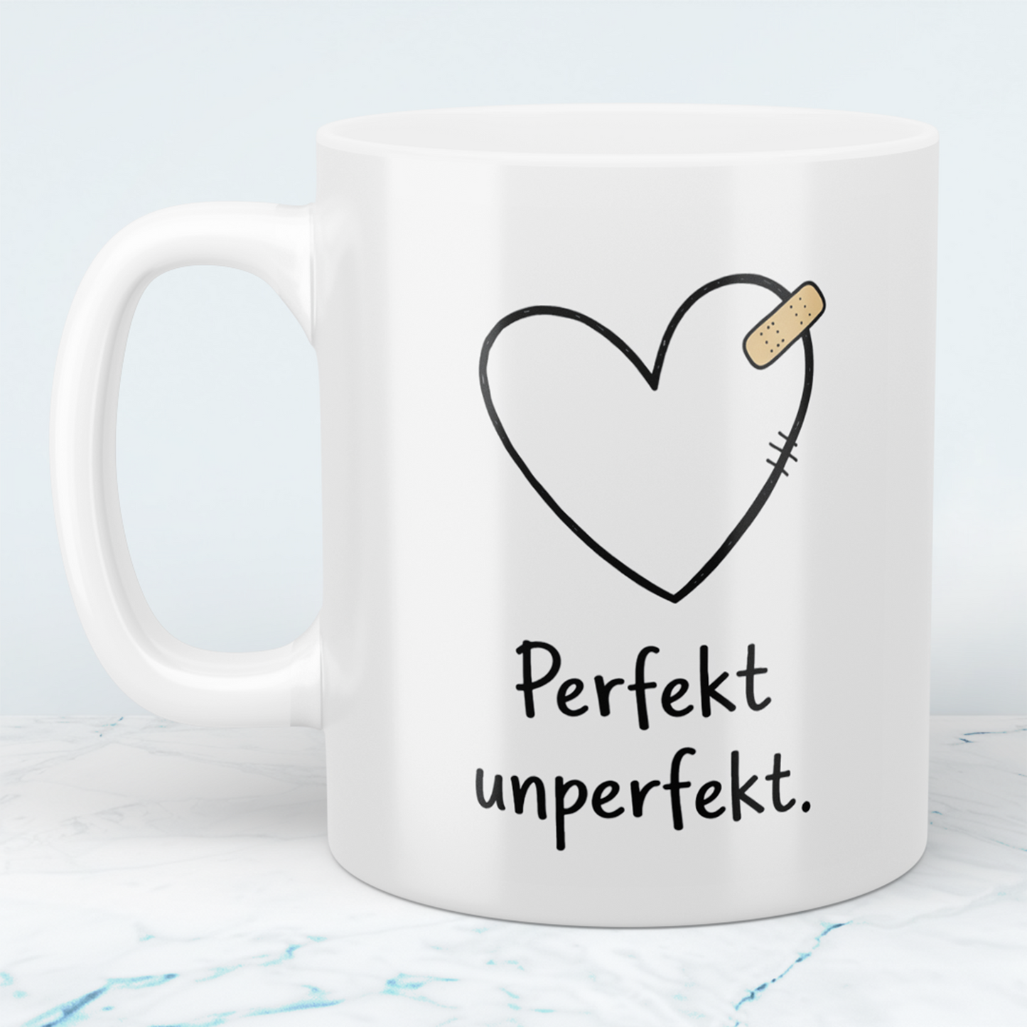 Lustige Bürotasse mit Spruch „Perfekt – unperfekt“ | Geschenk für Kollegen & Arbeit