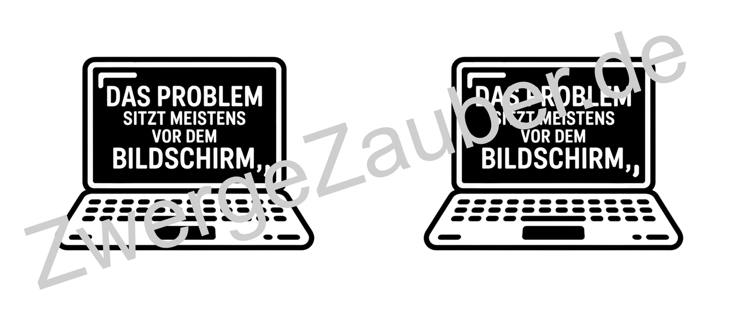 Lustige Tasse „Das Problem sitzt meistens vor dem Bildschirm“ – Geschenk für Arbeit, Kollegen & Familie