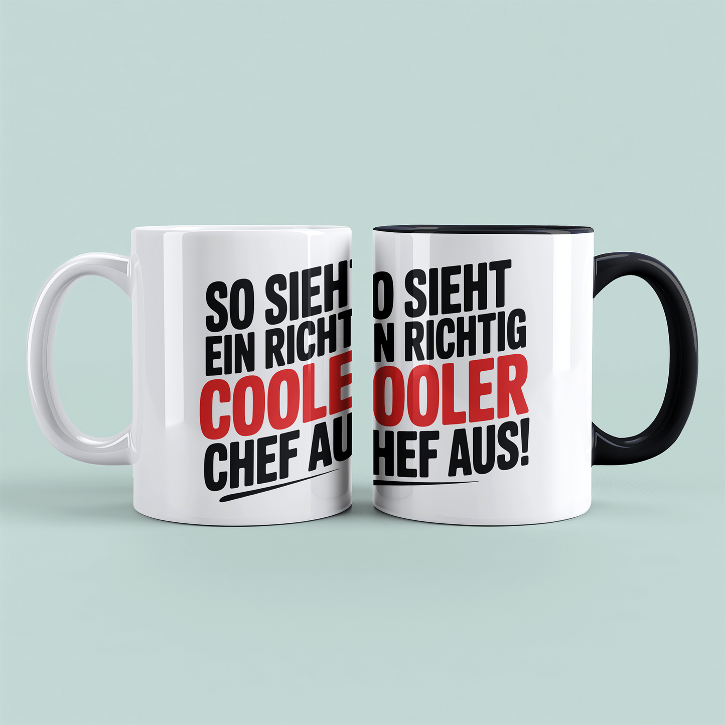 Lustige Tasse mit Spruch „Sie sieht ein richtig cooler Chef aus!“ – Geschenkidee für Chef, Kollegen & Büro