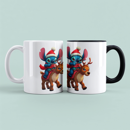 Lustige Stitch-Weihnachtskindertasse – Niedliches Geschenk für kleine Weihnachtsfreunde