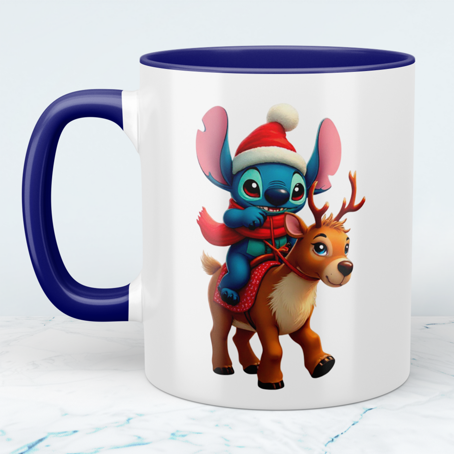 Lustige Stitch-Weihnachtskindertasse – Niedliches Geschenk für kleine Weihnachtsfreunde