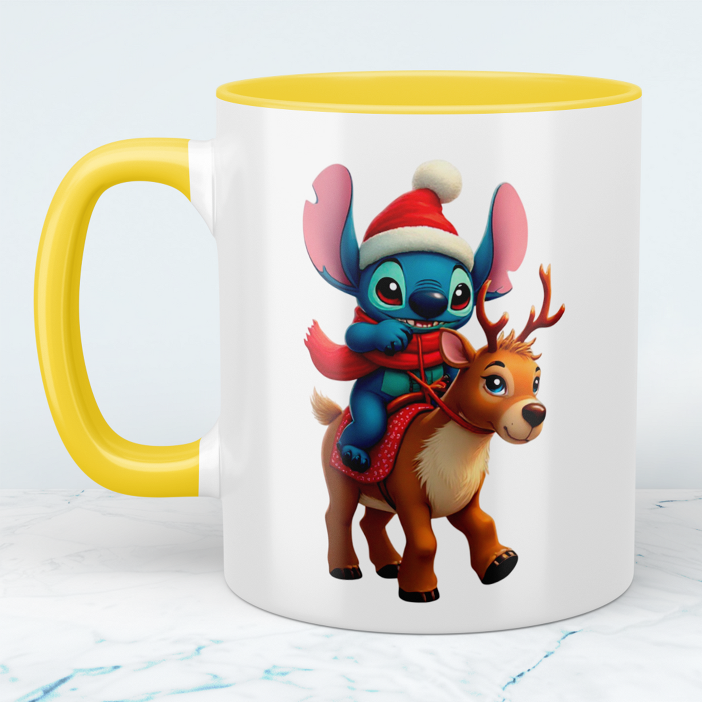 Lustige Stitch-Weihnachtskindertasse – Niedliches Geschenk für kleine Weihnachtsfreunde
