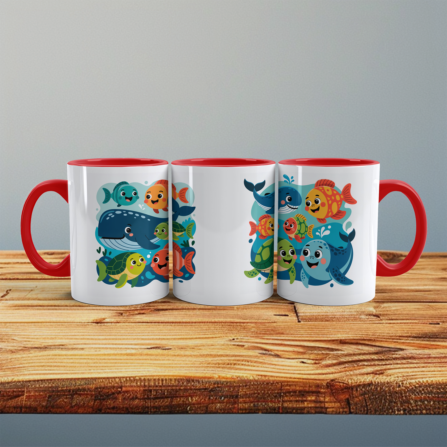 Zauberhafte Kindertasse mit Wal & Fischen – Liebevolles Geschenk für Kinder