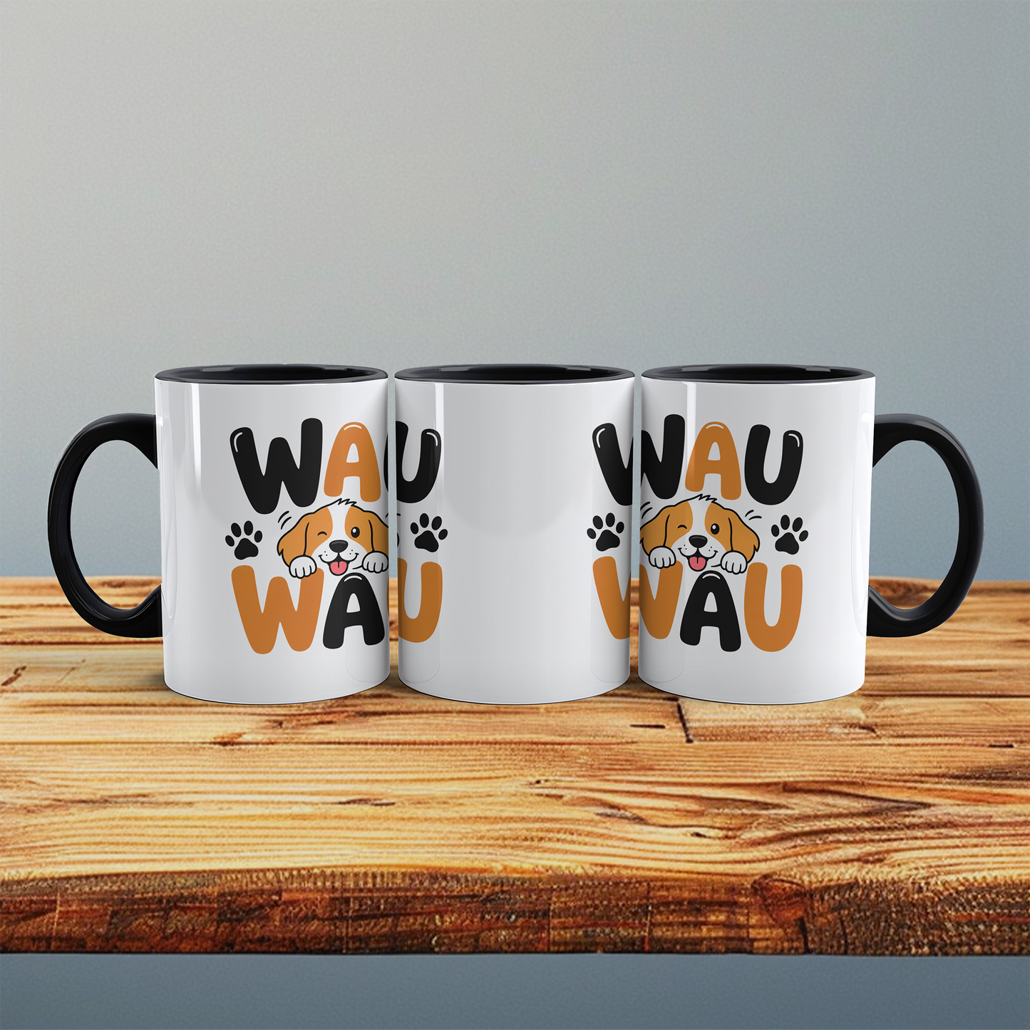 Hundetasse WAU WAU – lustige Tasse für Hundefans mit süßem Hundemotiv