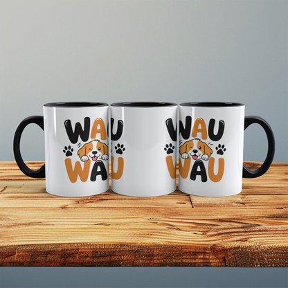 Hundetasse WAU WAU – lustige Tasse für Hundefans mit süßem Hundemotiv