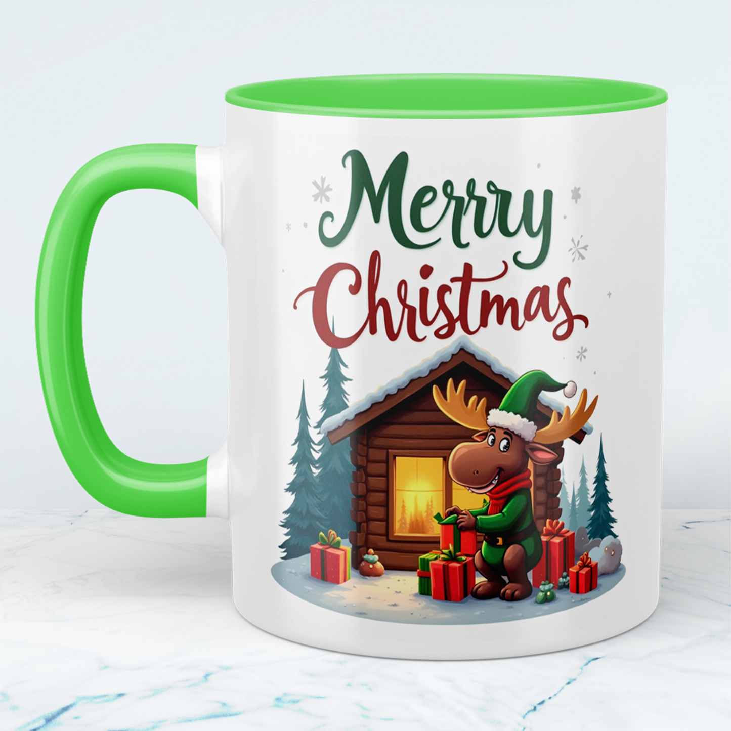 Charmante Tasse mit lustigem Weihnachtselch – ideales Geschenk für Freunde und Familie in der Weihnachtszeit!