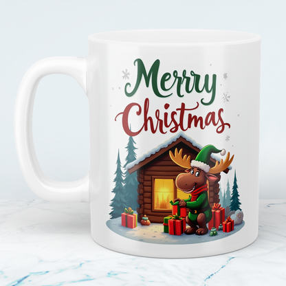 Charmante Tasse mit lustigem Weihnachtselch – ideales Geschenk für Freunde und Familie in der Weihnachtszeit!