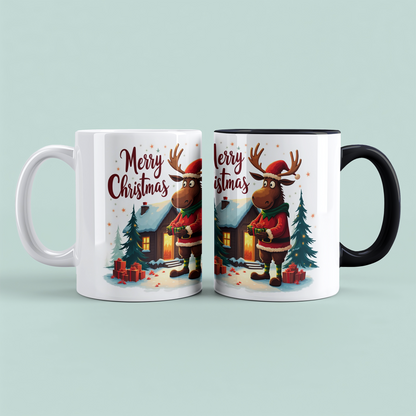 Fröhliche Tasse mit witzigem Weihnachtselch – ein einzigartiges Geschenk für die festliche Saison!