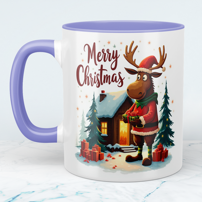 Fröhliche Tasse mit witzigem Weihnachtselch – ein einzigartiges Geschenk für die festliche Saison!