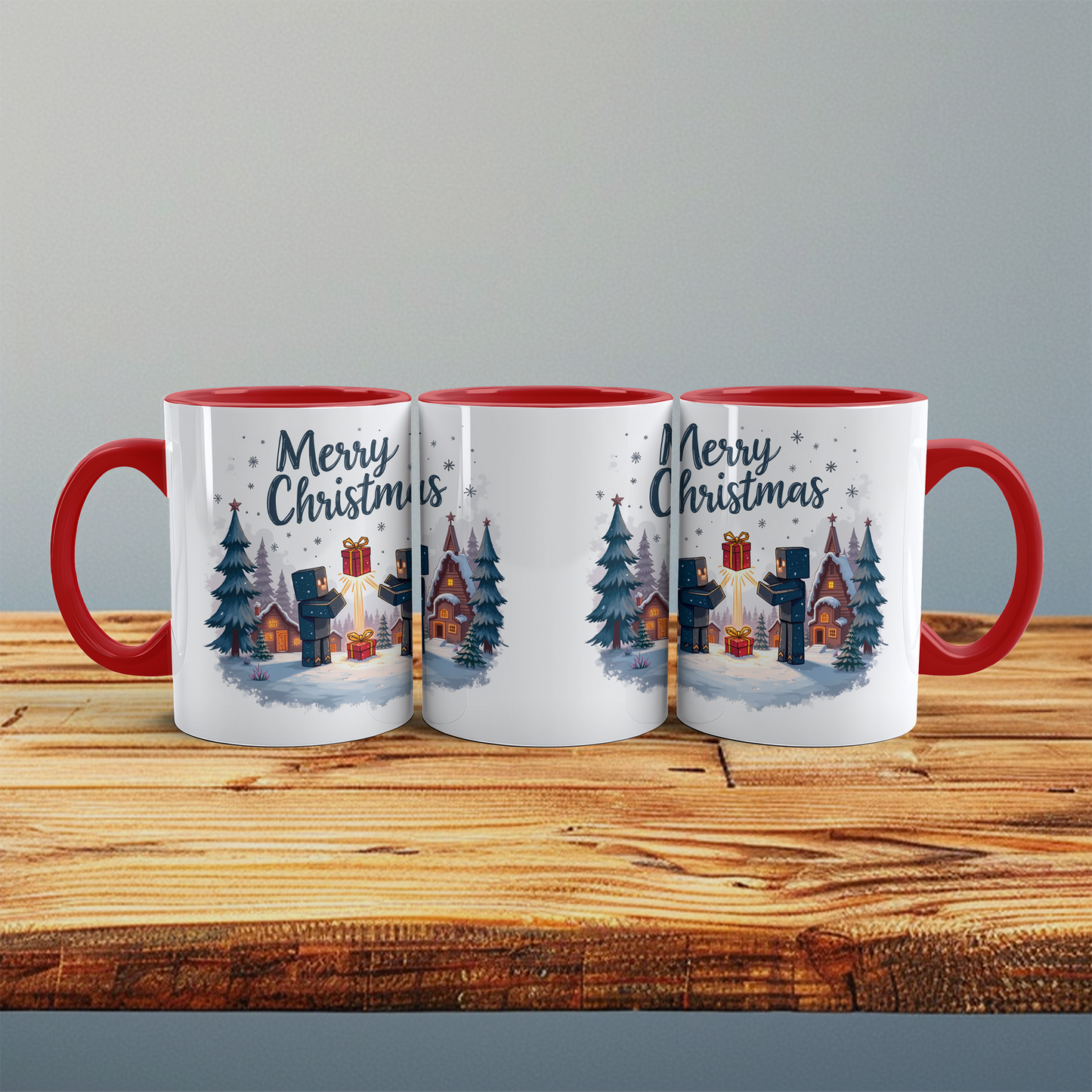 Lustige Minecraft-Tasse „Merry Christmas“ – das perfekte Geschenk für jeden Gamer und Weihnachtsliebhaber!