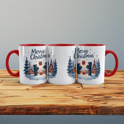 Lustige Minecraft-Tasse „Merry Christmas“ – das perfekte Geschenk für jeden Gamer und Weihnachtsliebhaber!