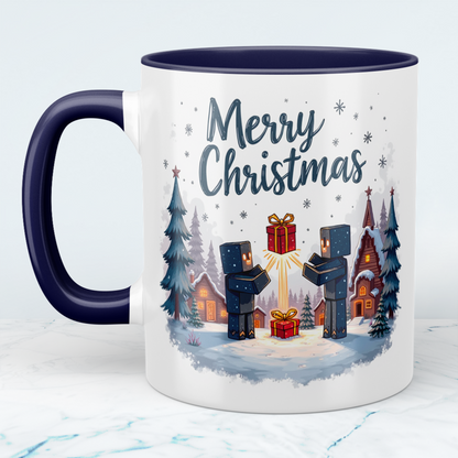 Lustige Minecraft-Tasse „Merry Christmas“ – das perfekte Geschenk für jeden Gamer und Weihnachtsliebhaber!
