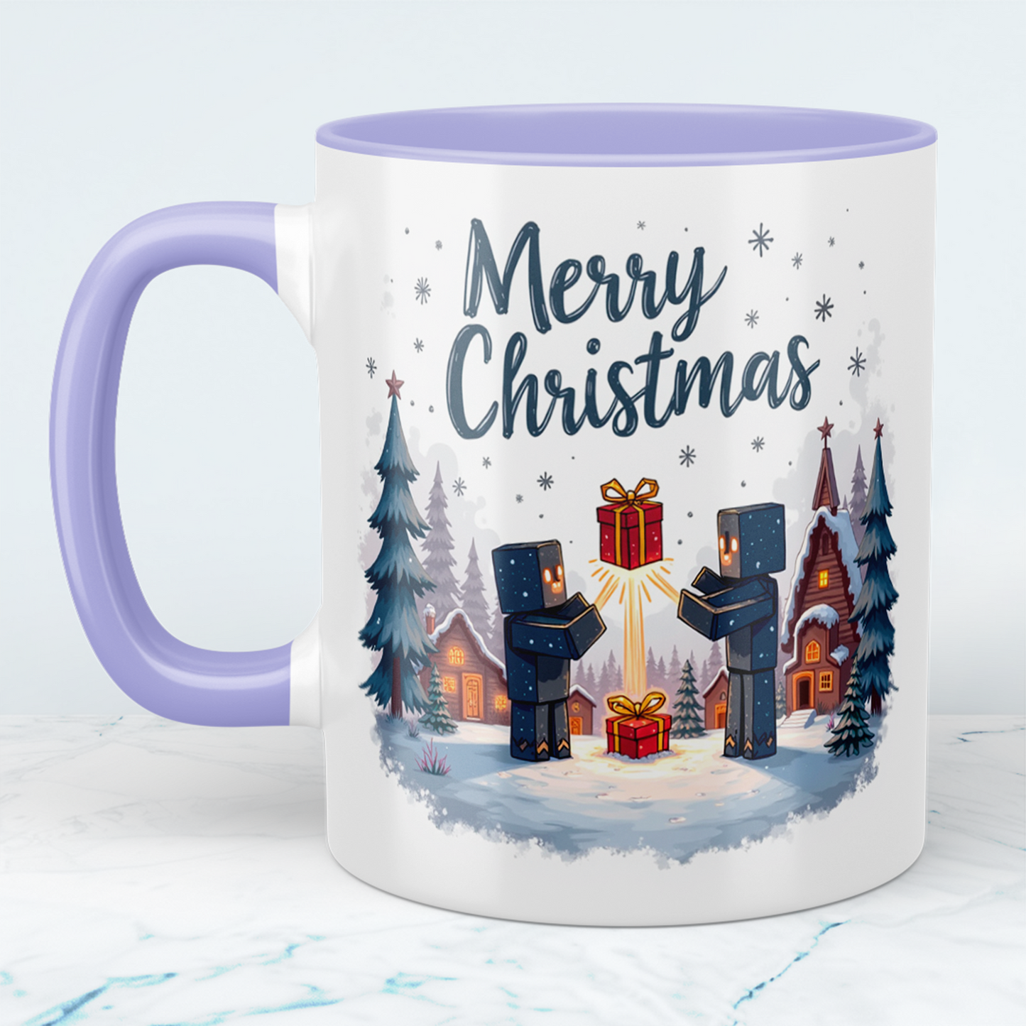 Lustige Minecraft-Tasse „Merry Christmas“ – das perfekte Geschenk für jeden Gamer und Weihnachtsliebhaber!