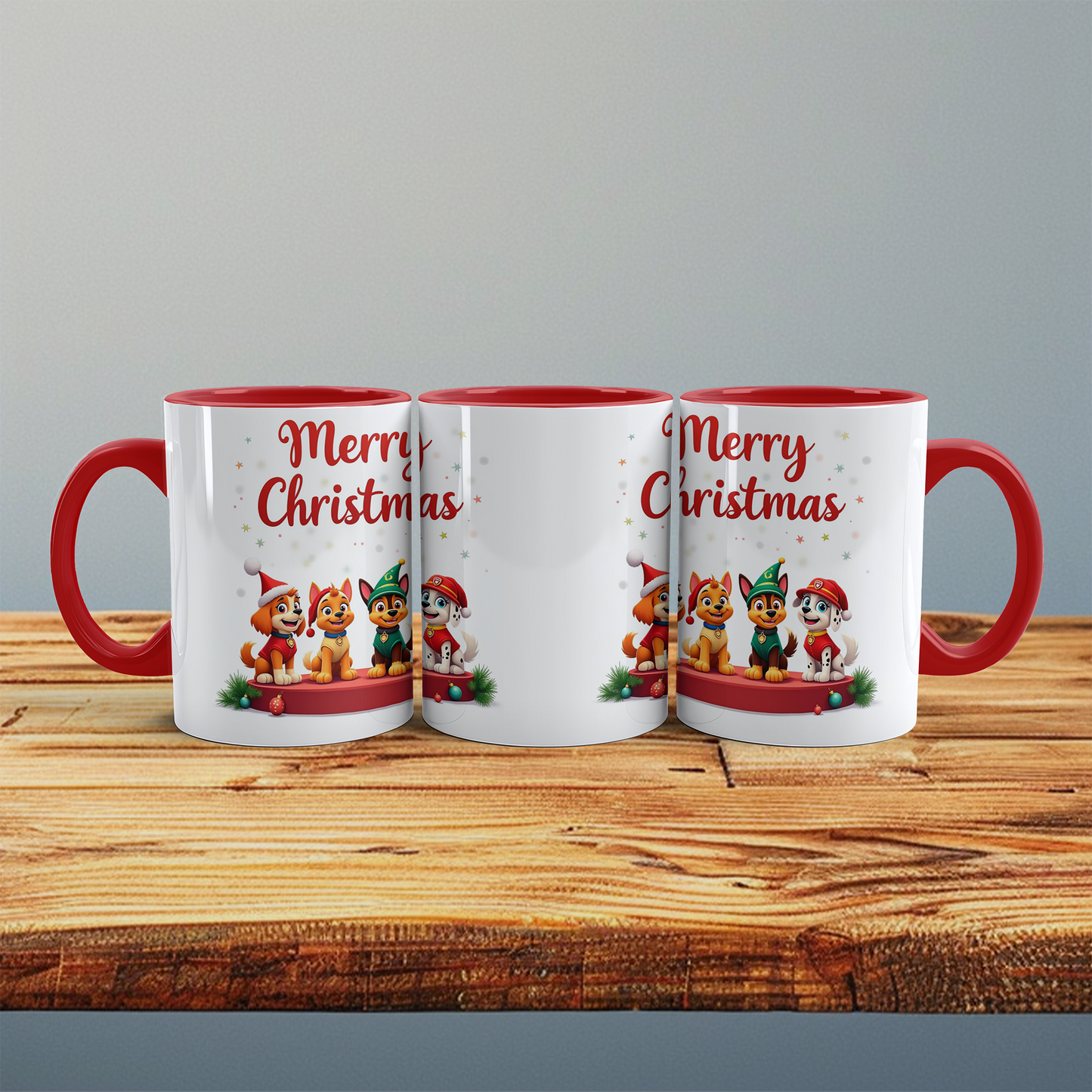 Lustige bedruckte Weihnachtstasse „Merry Christmas“ mit Paw Patrol – das perfekte Geschenk für kleine Fans!