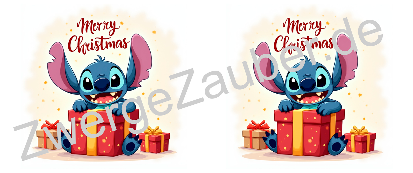 Stitch Merry Christmas Tasse – humorvolle bedruckte Tasse, perfektes Geschenk für die Weihnachtszeit!