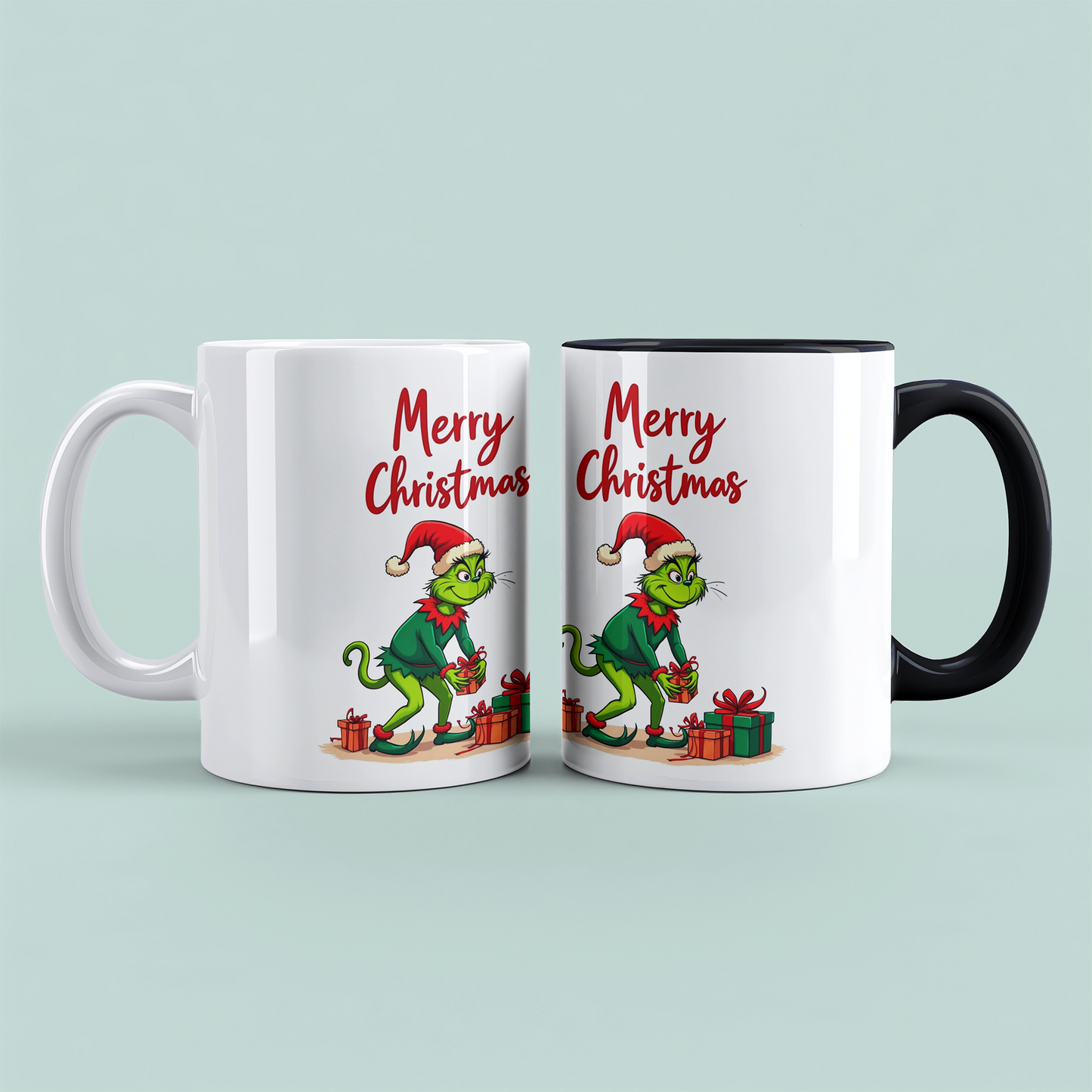 Grinch Merry Christmas Tasse – humorvolle, bedruckte Tasse, perfektes Geschenk für Weihnachten!