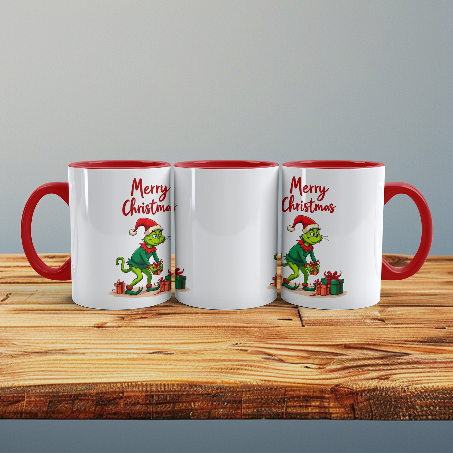 Grinch Merry Christmas Tasse – humorvolle, bedruckte Tasse, perfektes Geschenk für Weihnachten!