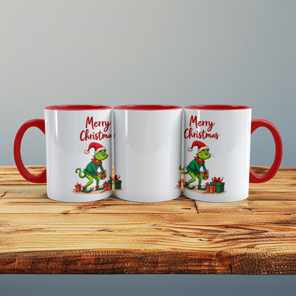 Grinch Merry Christmas Tasse – humorvolle, bedruckte Tasse, perfektes Geschenk für Weihnachten!