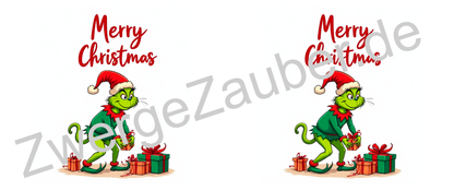 Grinch Merry Christmas Tasse – humorvolle, bedruckte Tasse, perfektes Geschenk für Weihnachten!