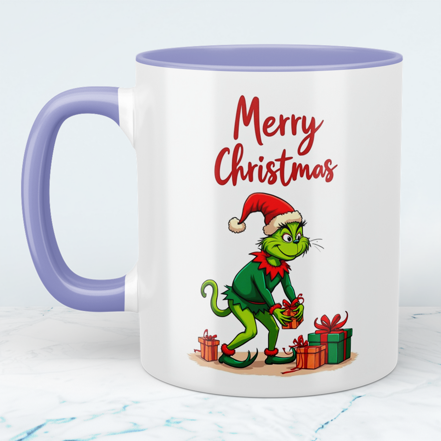 Grinch Merry Christmas Tasse – humorvolle, bedruckte Tasse, perfektes Geschenk für Weihnachten!