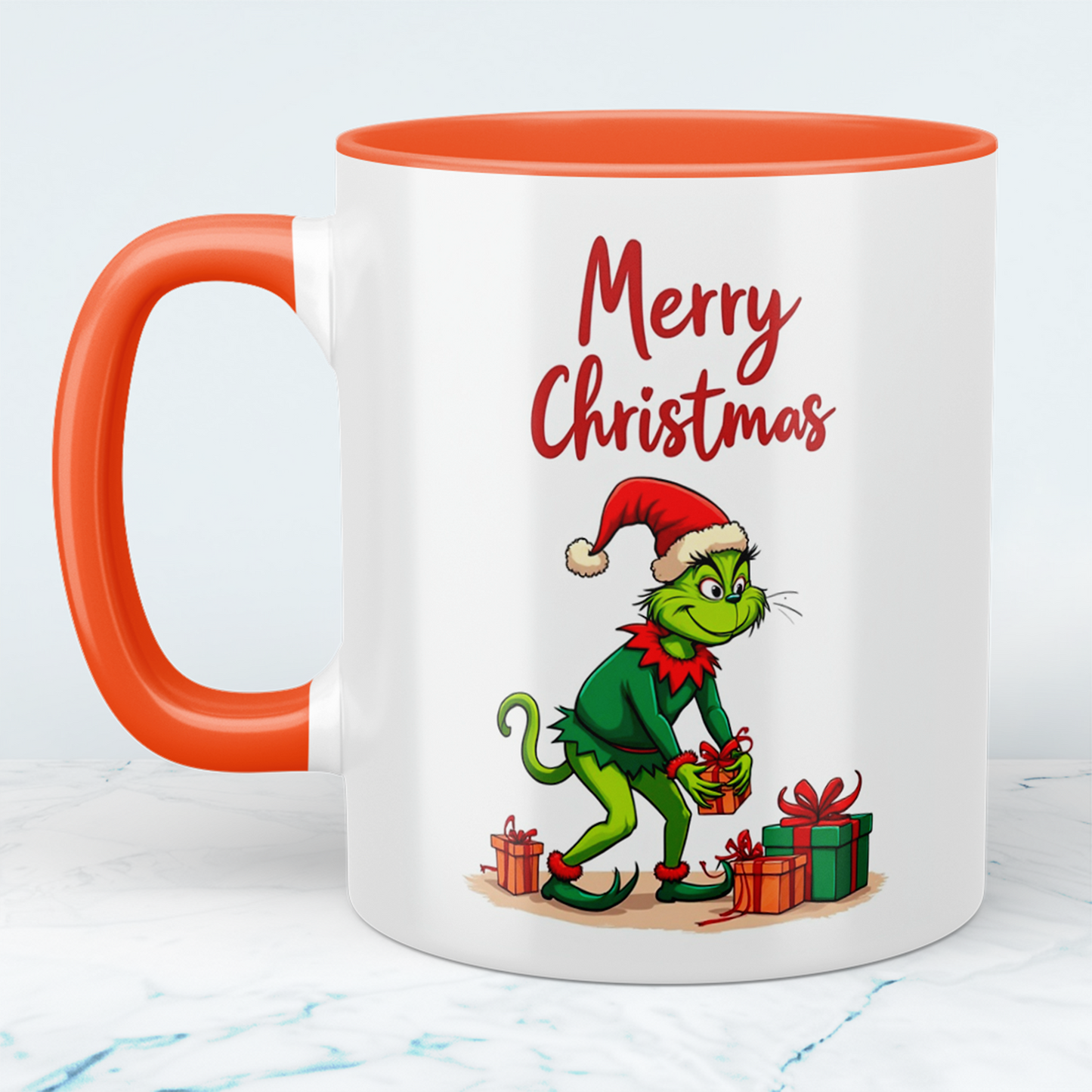 Grinch Merry Christmas Tasse – humorvolle, bedruckte Tasse, perfektes Geschenk für Weihnachten!