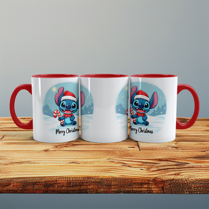Humorvolle Stitch Merry Christmas Tasse – bedruckte Tasse, das perfekte Geschenk für die Weihnachtszeit!