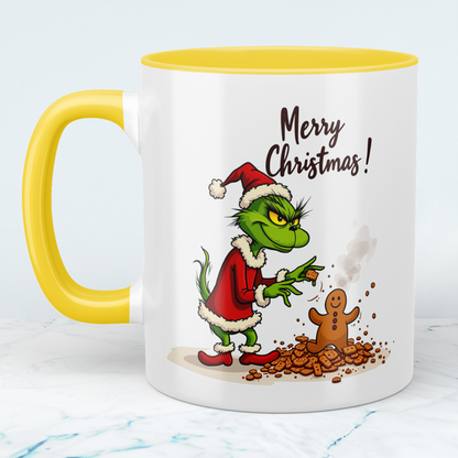 Lustige böse Grinch Weihnachtstasse – Bedruckte Geschenkidee für fröhliche Feiertage! Merry Christmas!