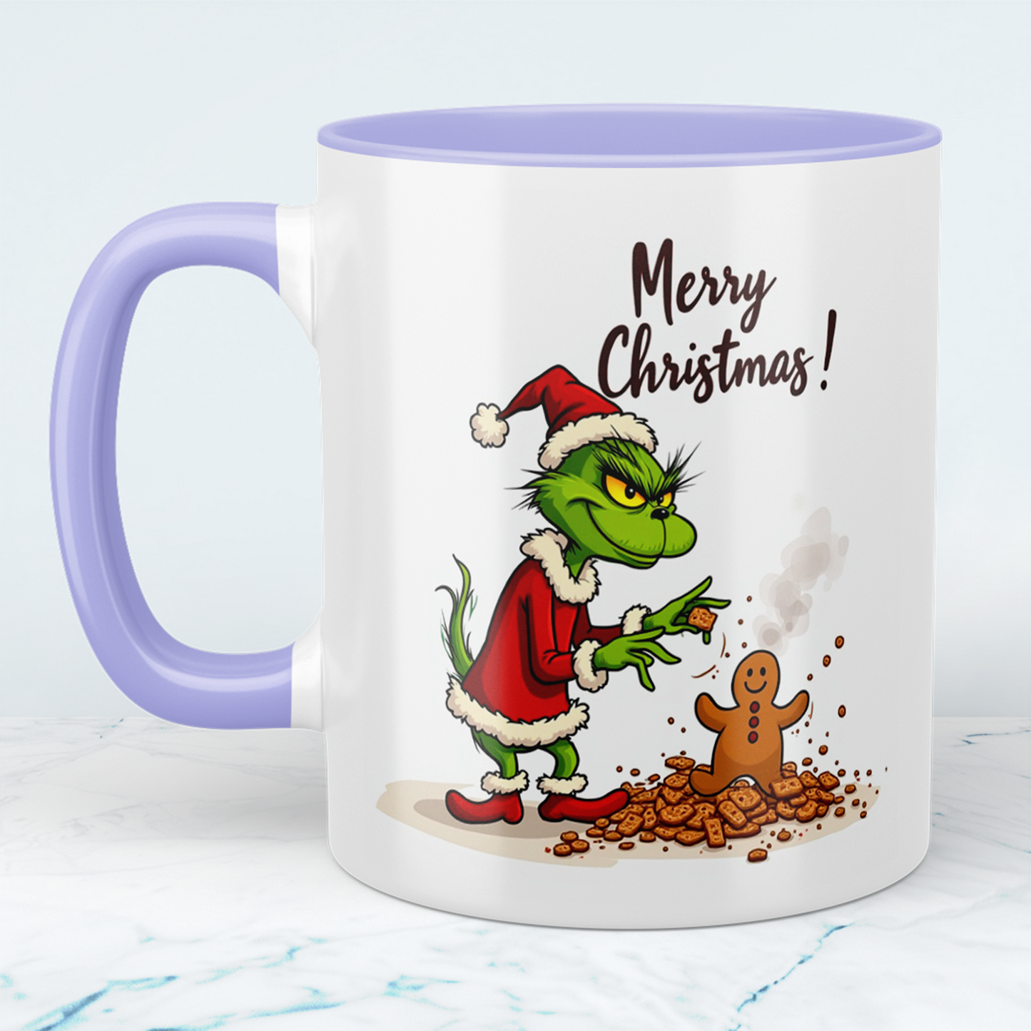 Lustige böse Grinch Weihnachtstasse – Bedruckte Geschenkidee für fröhliche Feiertage! Merry Christmas!