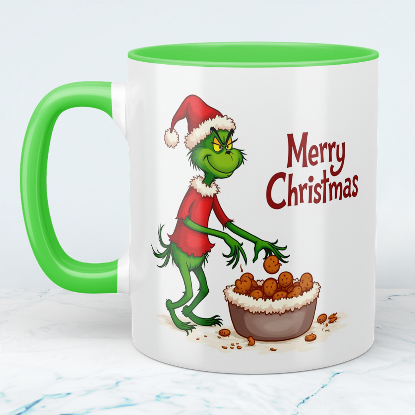 Humorvolle Grinch Weihnachtstasse – Bedruckte Tasse als perfektes Geschenk für die festliche Saison!