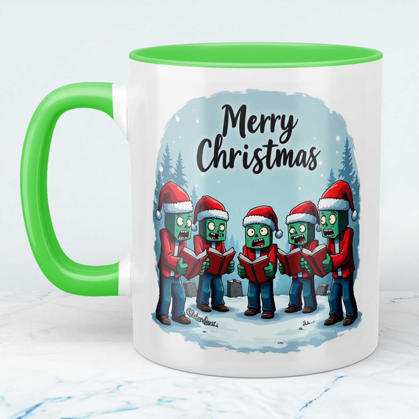 Weihnachtstasse im Minecraft-Design – Ideal für das perfekte Weihnachtsgeschenk an Gamer-Freunde!