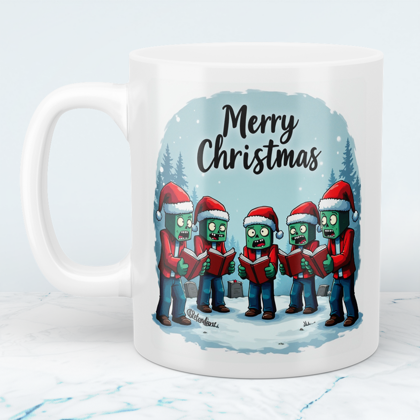 Weihnachtstasse im Minecraft-Design – Ideal für das perfekte Weihnachtsgeschenk an Gamer-Freunde!
