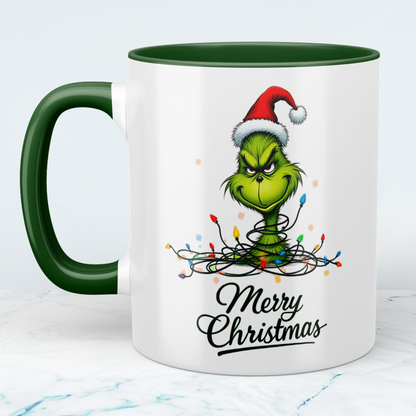 Lustige bedruckte Weihnachtstasse mit Grinch – Merry Christmas Geschenkidee für Fröhliche Feiertage!