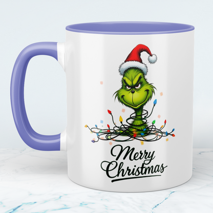 Lustige bedruckte Weihnachtstasse mit Grinch – Merry Christmas Geschenkidee für Fröhliche Feiertage!