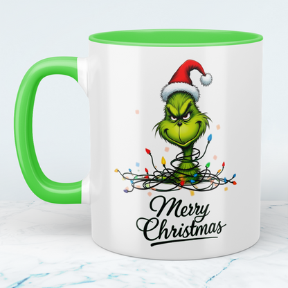 Lustige bedruckte Weihnachtstasse mit Grinch – Merry Christmas Geschenkidee für Fröhliche Feiertage!