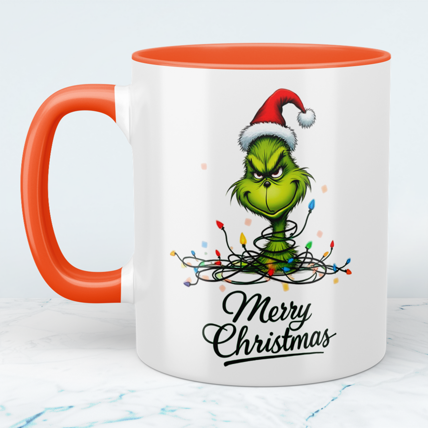 Lustige bedruckte Weihnachtstasse mit Grinch – Merry Christmas Geschenkidee für Fröhliche Feiertage!