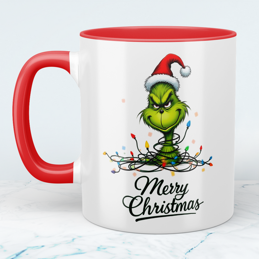 Lustige bedruckte Weihnachtstasse mit Grinch – Merry Christmas Geschenkidee für Fröhliche Feiertage!