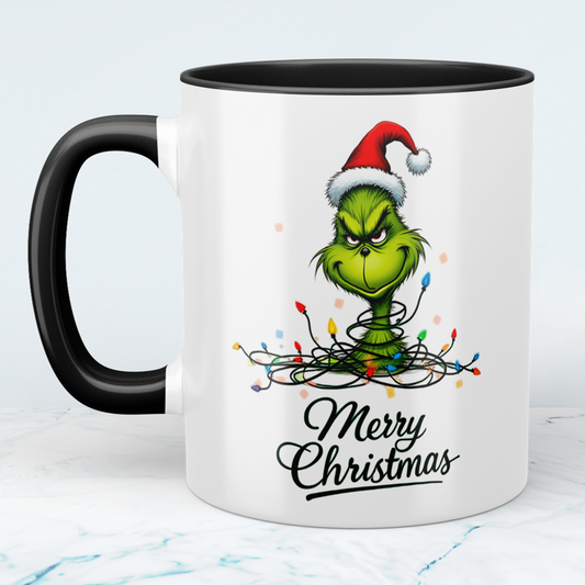 Lustige bedruckte Weihnachtstasse mit Grinch – Merry Christmas Geschenkidee für Fröhliche Feiertage!