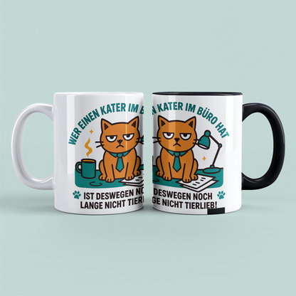 Humorvolle Kaffeetasse: Ein Kater macht dich nicht tierlieb!