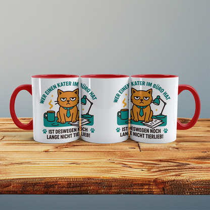 Humorvolle Kaffeetasse: Ein Kater macht dich nicht tierlieb!