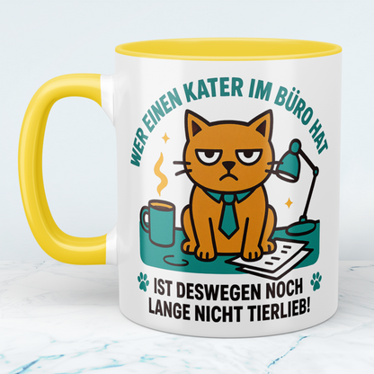 Humorvolle Kaffeetasse: Ein Kater macht dich nicht tierlieb!