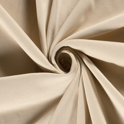 Rib Jersey Stoff Uni Beige 0,5m