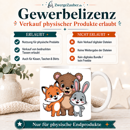 ZwergeZauber Tassendesign Bär, Fuchs & Hase – Verkaufsbild 4