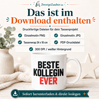 ZwergeZauber Tassendesign Beste Kollegin Ever – Verkaufsbild 2