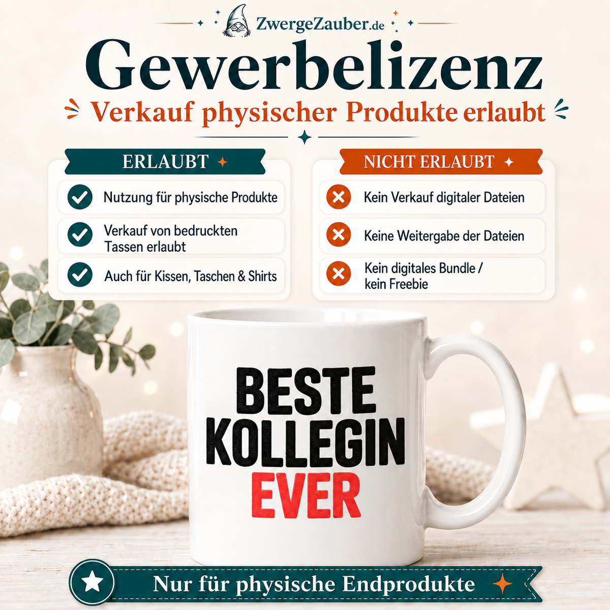ZwergeZauber Tassendesign Beste Kollegin Ever – Verkaufsbild 4