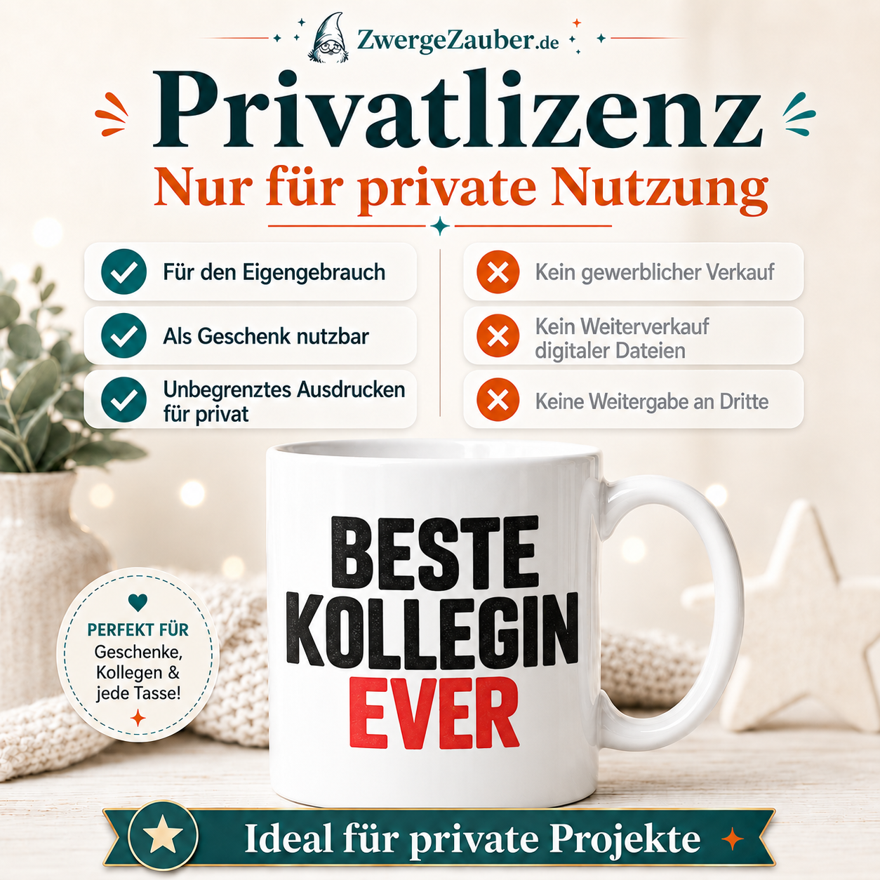 ZwergeZauber Tassendesign Beste Kollegin Ever – Verkaufsbild 3