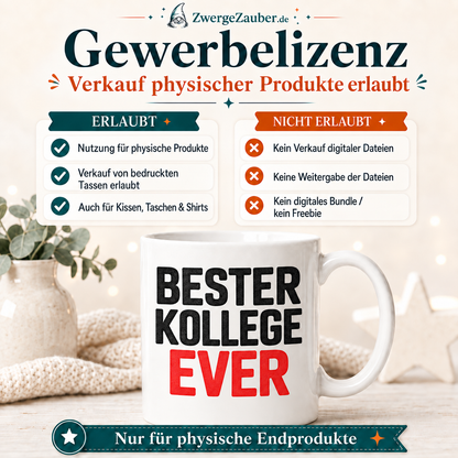 ZwergeZauber Tassendesign Bester Kollege Ever – Verkaufsbild 4