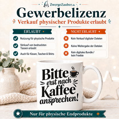 ZwergeZauber Tassendesign Bitte erst nach Kaffee ansprechen – Verkaufsbild 4