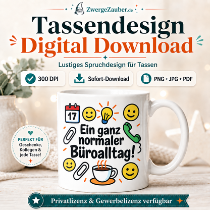 ZwergeZauber Tassendesign Ein ganz normaler Büroalltag – Verkaufsbild 1